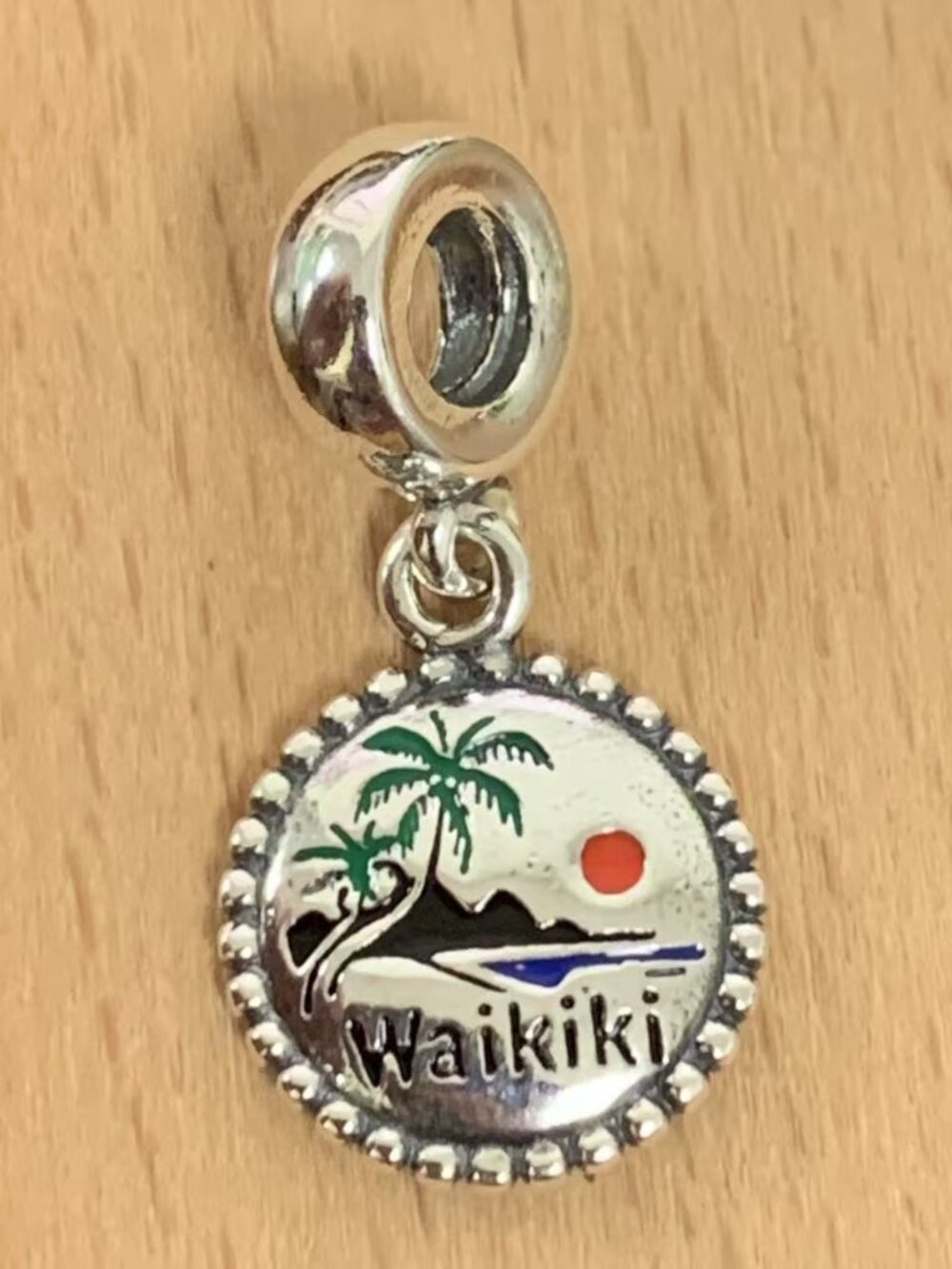 Pandora Hawaii Exclusive Waikiki Beach Charm, S925 Silver Jewelry Bracelets